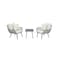 Manhattan Comfort Cannes Rope Wicker 3-Piece Patio Conversation Set with Cushions in Cream OD-CV012-CR - alternate 1